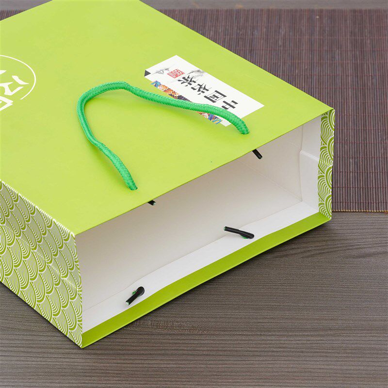 茶叶礼品b袋一斤装手提袋红茶绿茶包装袋加厚白卡纸高档礼袋环保