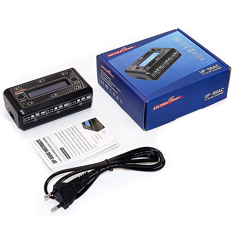 UP-S6AC S6锂电池充电器 3.7V航模玩具 同时O充6组1S锂电池 穿越