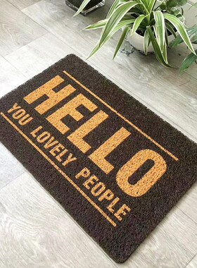 仿椰棕跨境入户门垫入q门浴室门口进门丝圈脚垫卫生间防滑pvc地垫