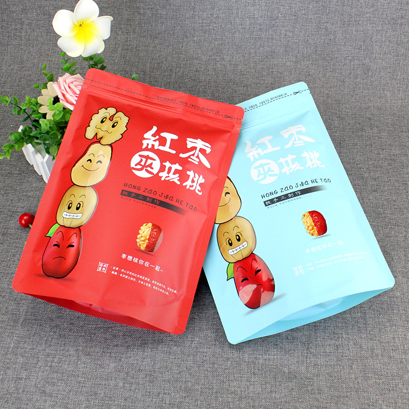 枣夹核桃仁自封包l装袋枣加核桃仁大包装袋子枣核之恋包装袋50个