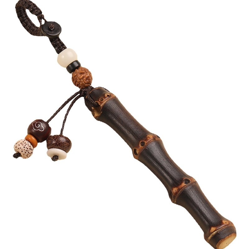 节节高升竹节实心竹平安钥匙x扣手工汽车挂件饰男女情侣创意礼品