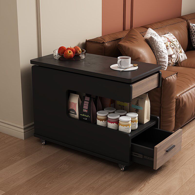 多功能实木升降边几移动沙发边柜小户型茶几可升降旋Y转角几侧边