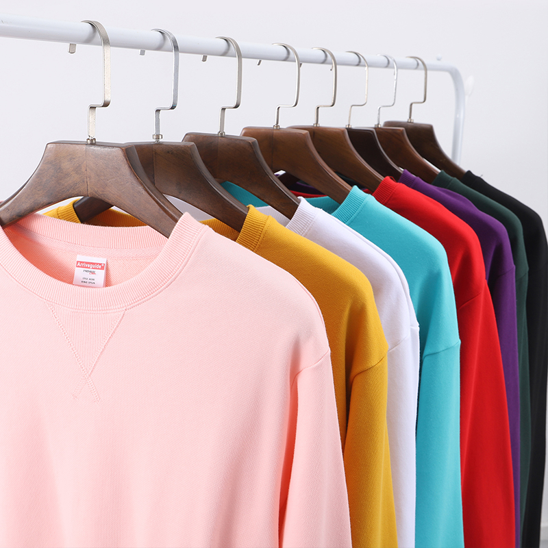 380g重磅毛圈圆领纯棉宽松卫衣定制工作服印lPogo刺绣长袖团队服