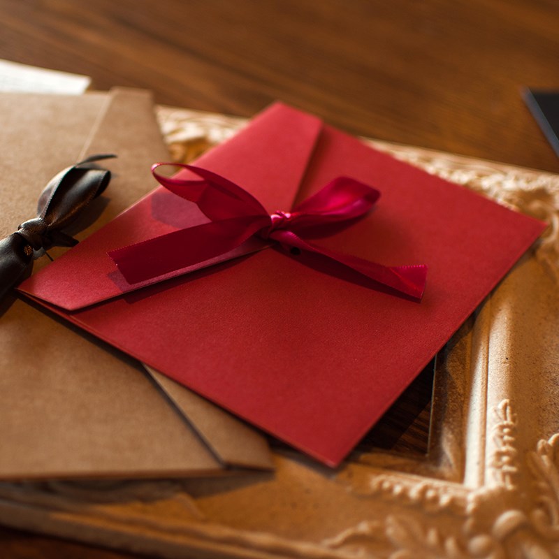 复古简约西式5五号信封商务邀请函情F书告白婚礼节日情人信封创意