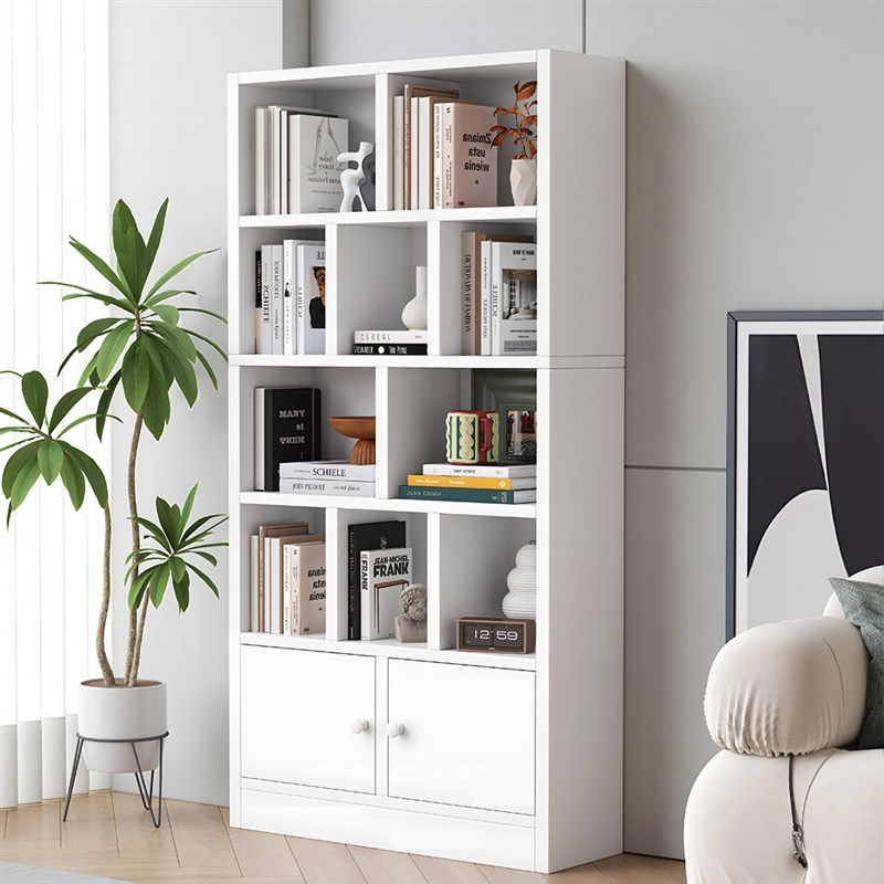 实木书架置物架j落地书柜一体靠墙边夹缝柜子简易客厅储物展示柜