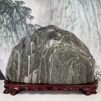 正宗泰山石敢当天然原石摆件