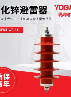 厂家供应10KV电站型氧化锌避雷器HY5WZ-17/45复合硅胶高压避雷器