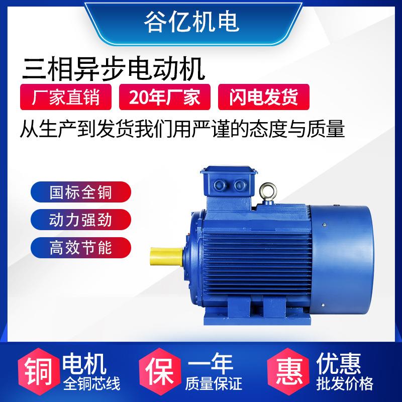 YE3-132S-4-5.5W三相异步电动机水泵清洗机风机配套三相电机