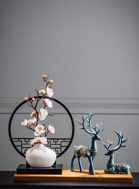 中式古典乔迁之喜摆设2025年装饰品摆件禅意家居客厅玄关酒柜摆件