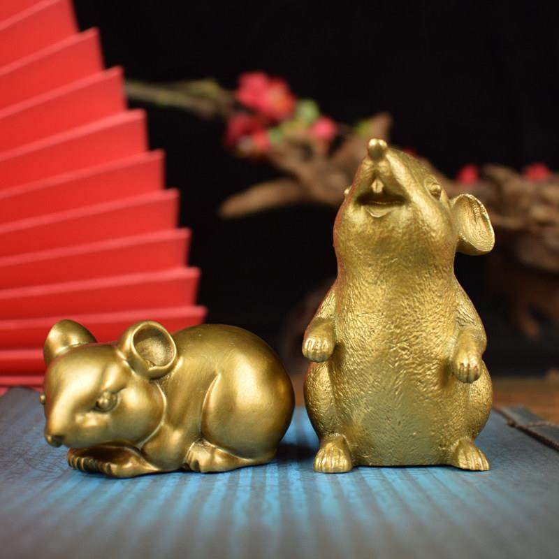 黄铜紫铜实心招财生肖鼠办公室书房桌面小摆件文房镇纸家居工艺品,家居饰品,装饰摆件,淘宝优惠券,粉丝福利购,淘宝优惠卷