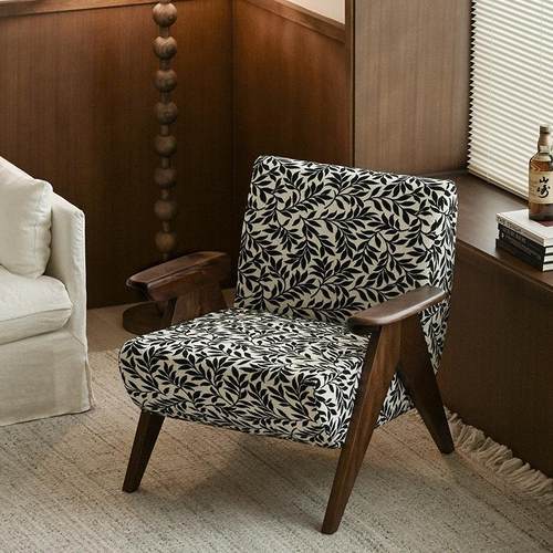 UCK又壳 | 轻法式田园中古风单人沙发椅复古设计师客厅实木休闲椅