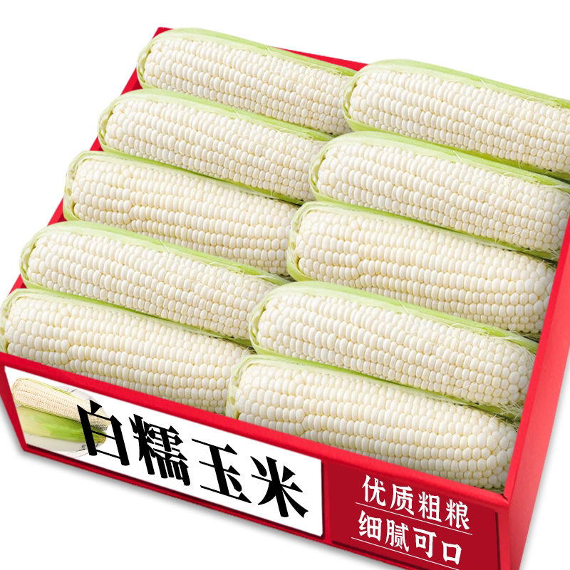 甜糯白糯玉米|带壳保鲜|老农精选