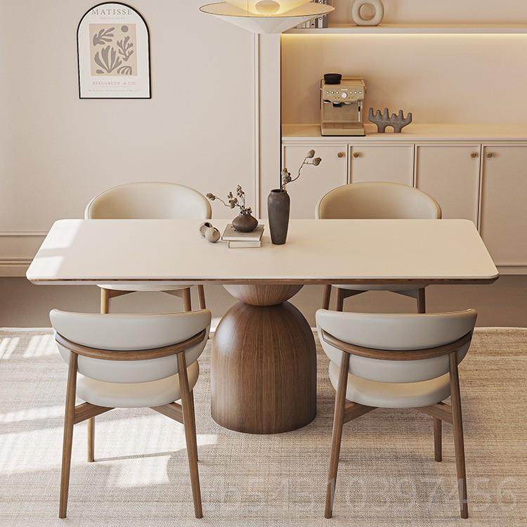 正品风北欧岩板餐桌桌家用小户型中古桃胡色实木餐桌椅组合长方形,住宅家具,岩板餐桌,淘宝优惠券,粉丝福利购,淘宝优惠卷
