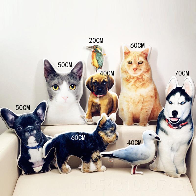 正品来图定制异形物订抱枕iy猫狗靠垫做动物3D仿真d宠创意枕定做图片