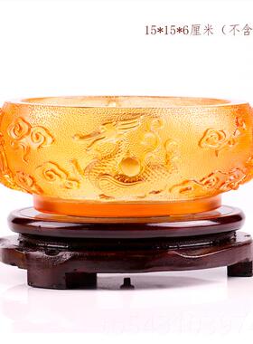 正品琉璃聚宝盆钱式摆四神兽招财存罐玄关装饰开业乔迁礼件品中工