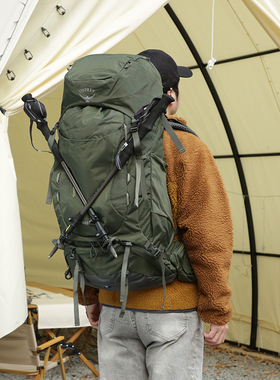 正品小鹰OSPREY 38L /48L/58L/68L长途户外徒步双肩背包登山包
