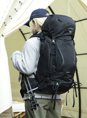 正品OSPREY小鹰鹞鹰38L/48L/58L/68L 长途户外女登山包正品登山包