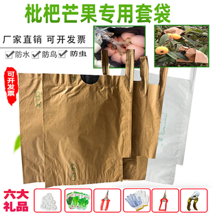 枇杷专用套袋双层外黄内黑防雨水防虫鸟透气芒果柚子加厚水果套袋