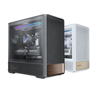 赏木A1台式 胡桃木挡板电脑机箱支持360水冷ATX主板背插一键拆卸