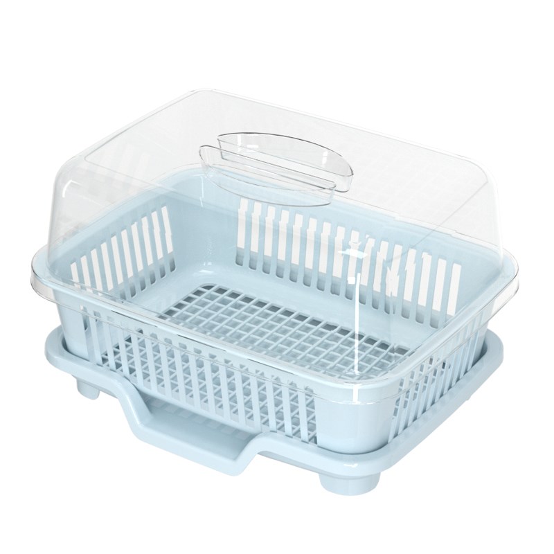 带盖碗筷收纳盒碗柜餐具碗盘箱放碗家用厨房置物架沥水碗碟架