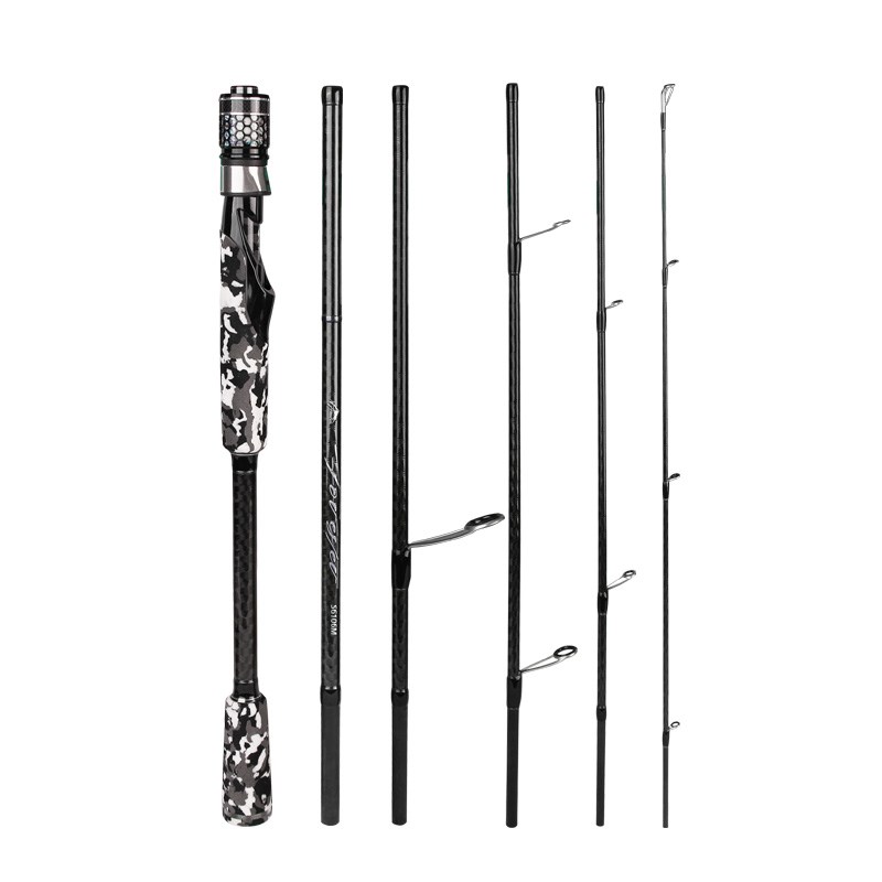 品钓 25款森林人6节路亚竿旅行竿多节超便携竿翘嘴鲈鱼远投泛用竿