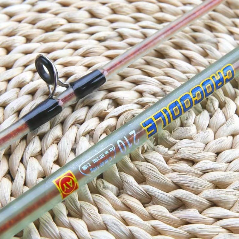 超硬透明路亚竿实心插p接竿锚杆海竿黑鱼雷强竿螺丝接口船钓玻璃