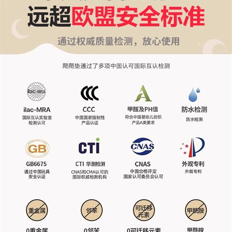 宝宝爬行垫加厚婴儿客厅家x用爬爬垫折叠无味拼接儿童泡沫垫子