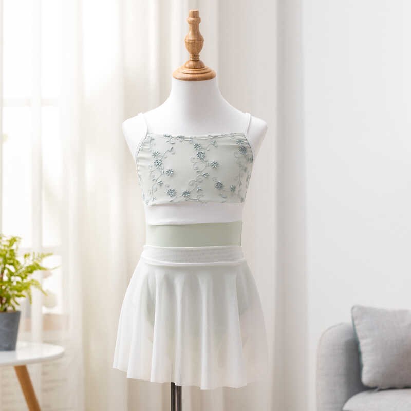 舞蹈服儿童女中国舞芭蕾舞裙网y纱裙小孩跳舞半身裙高腰柔软百搭