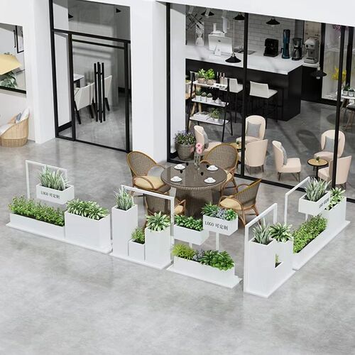餐厅室内户外g创意花架隔断铁艺花箱防锈金属花槽组合外摆围栏装