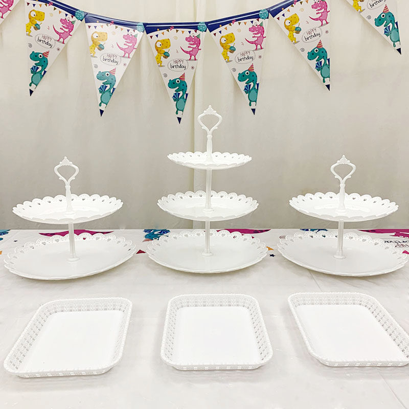 宝宝周岁生日蛋糕托盘q摆台满月甜品台装饰道具布置摆件点心展示