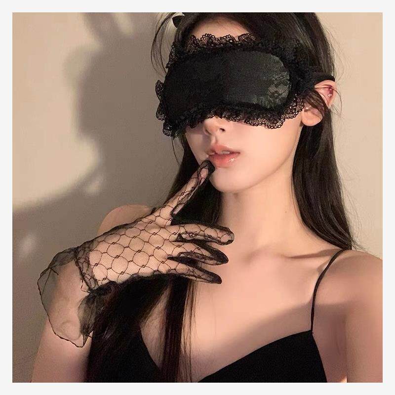 蕾丝眼罩情趣蒙眼女神器黑色性感禁欲系遮光性感遮眼丝带面具情调