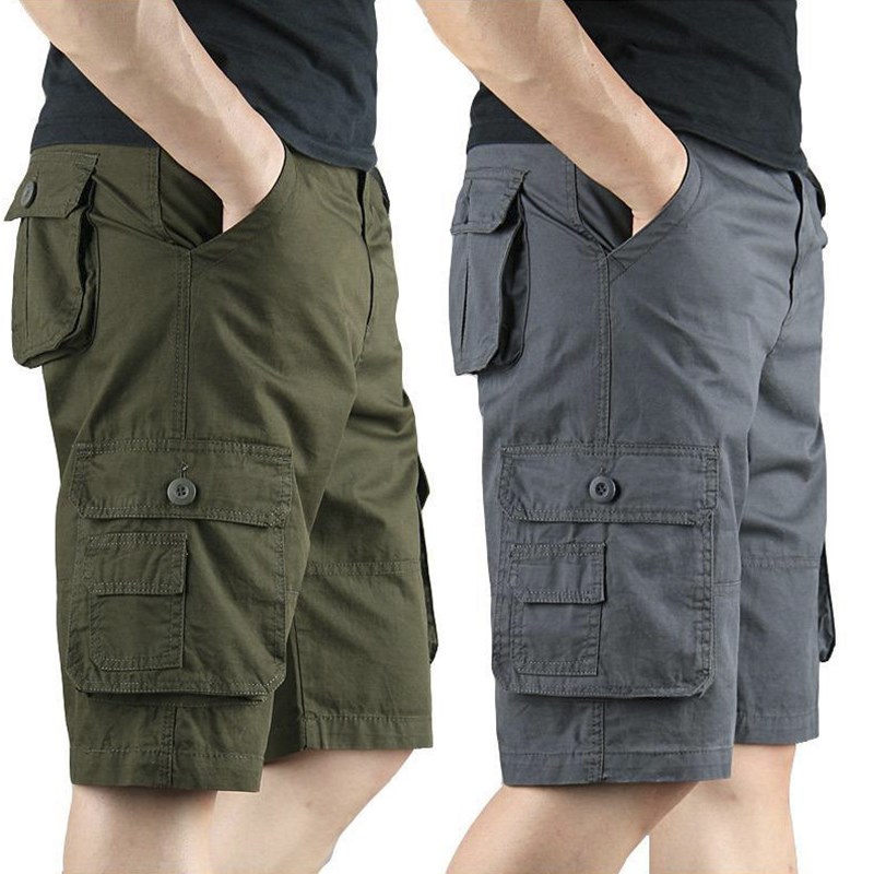 夏季工装裤中f裤五分裤多口袋大码男休闲短裤宽松直筒薄款吸汗