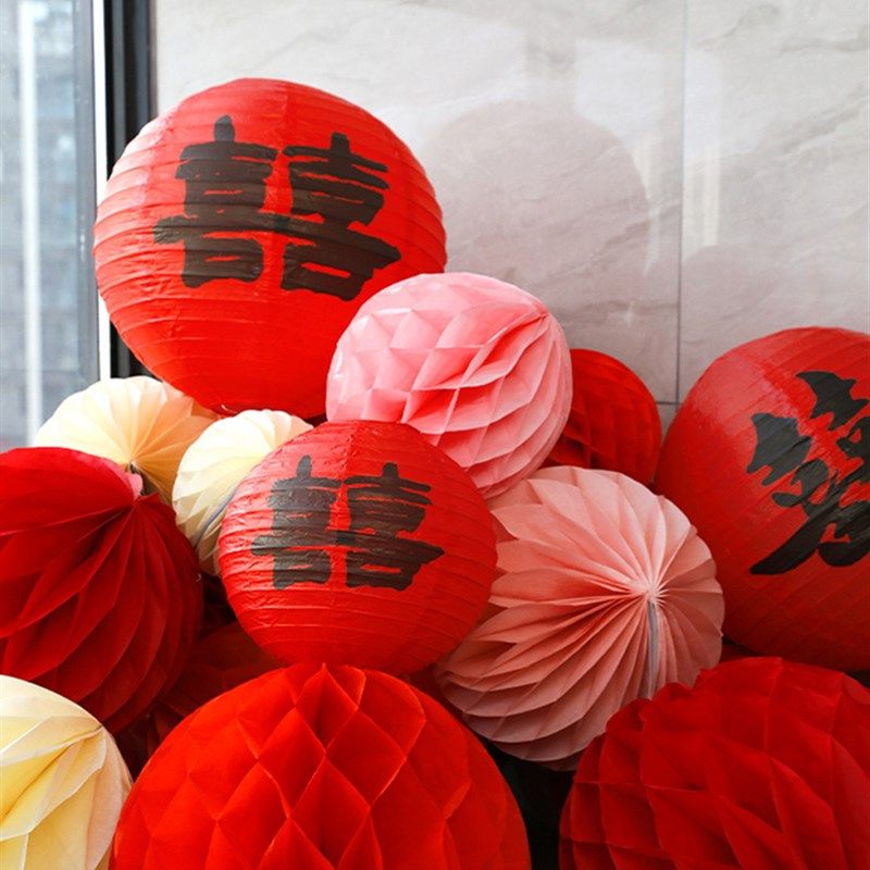 网红蜂窝球立柱喜字灯笼球婚房布置婚G礼拍照订婚卧室客厅结婚装,节庆用品/礼品,婚房装扮用品,淘宝优惠券,粉丝福利购,淘宝优惠卷