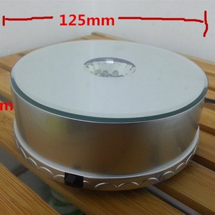 七彩LED灯电动旋转台 旋转底z座 摄影转台电源电池 饰品展示台转