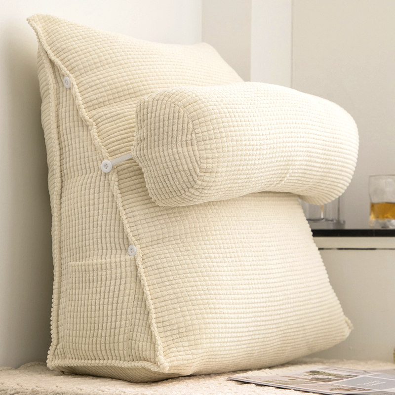 品质购 靠枕床头护颈护腰大靠背简约沙发靠垫米白床X上抱枕可拆洗,居家布艺,床头靠垫,淘宝优惠券,粉丝福利购,淘宝优惠卷