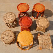 藤编凳子 木凳 云南民族手工t网红小凳子家用儿童矮凳环保简约换鞋