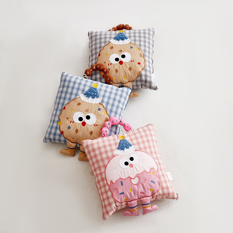 全棉两用抱枕被靠垫枕头被午睡空C调被纯棉卡通手提汽车沙发办公
