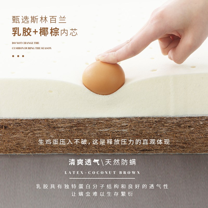 2024轻奢飘窗垫窗台垫防水榻榻米垫椰I棕乳胶双面阳台垫奶油风垫