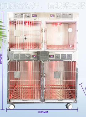 红3宠04不锈钢恒温加粗氧26286仓笼物住笼寄养宠物院店外线加热狗
