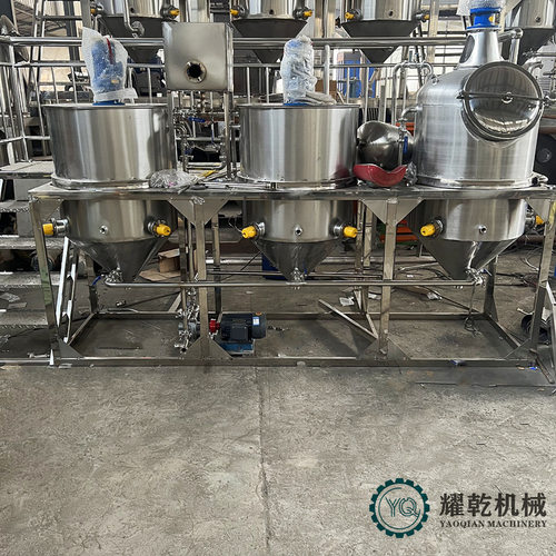 浓香型食用油精炼设备 小型三罐菜籽油提炼机 QC标准油脂纯正