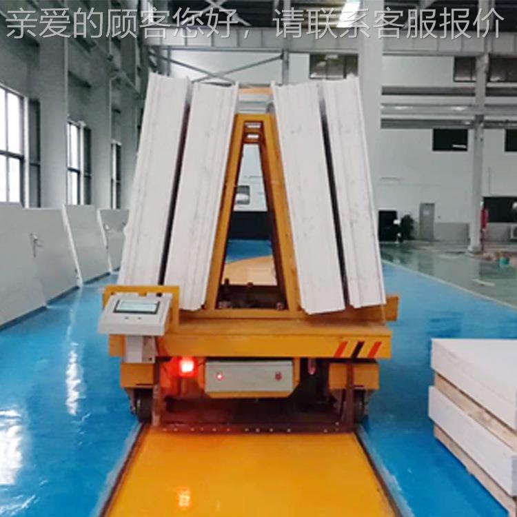 电动轨道转车弯小车玻轨道搬KPDS-10T供电电动平板重型可转弯璃运