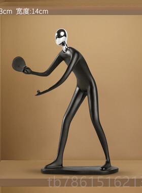 高档现代简约运人物装酒品摆件饰家居客厅柜电视柜书房办动公室工