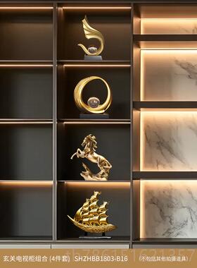 高档高马到成老板办公室装饰品功摆件轻档奢高领导博古架端大气上