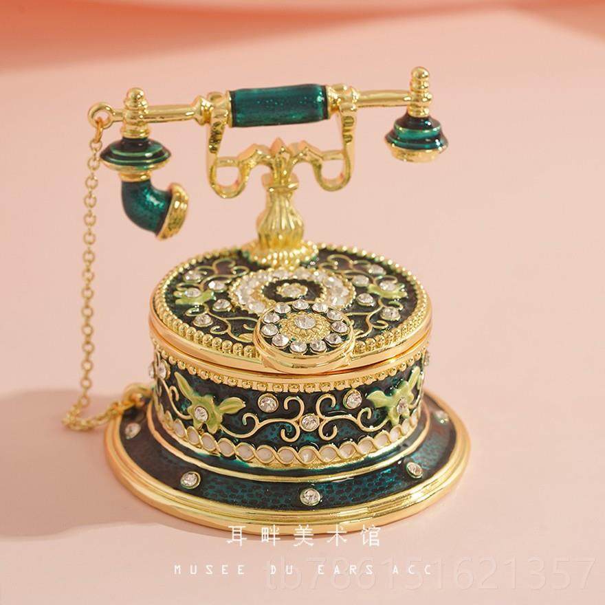 高档A求婚结婚礼宝首指饰盒戒三金物耳环项链珐琅珠闺蜜精致复古,饰品/流行首饰/时尚饰品新,首饰盒,淘宝优惠券,粉丝福利购,淘宝优惠卷