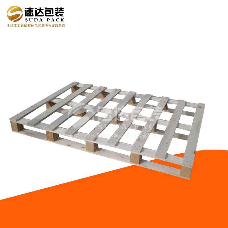 发货快速条形免熏蒸胶合板托盘木质简易叉车二向叉木托盘