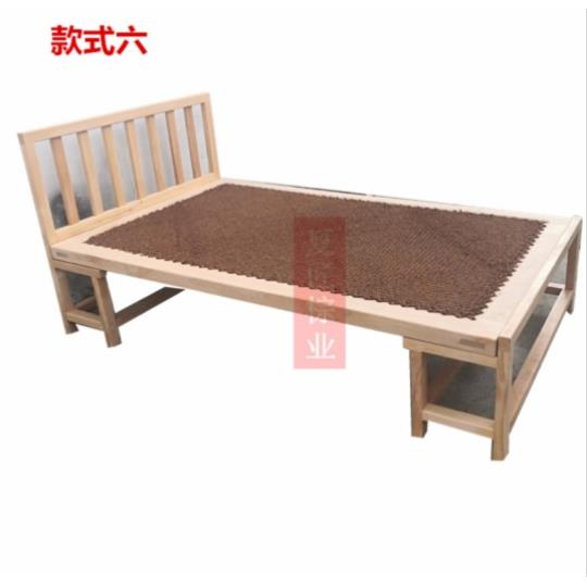 进口榉木老式棕绷床垫实木床架天然原木儿童床棕板床棕绑架定制做