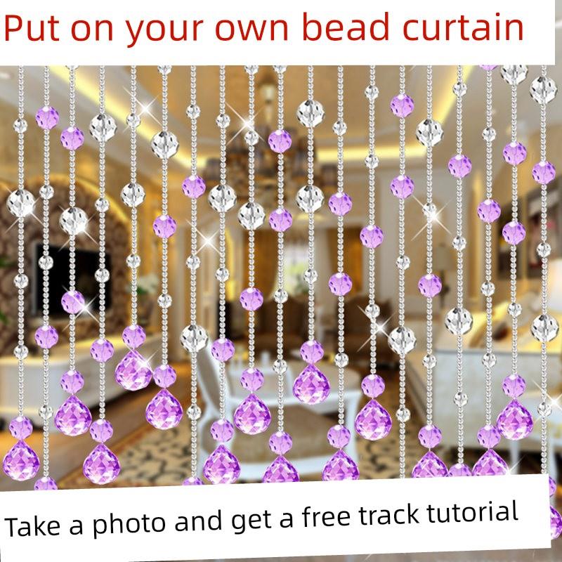 水晶珠帘客厅隔断帘门帘过道装饰帘子diy配件手工珠子散珠材料包