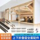 上下推拉折叠窗全套五金配件奶茶店咖啡厅实木边框气压杆吊滑轨道