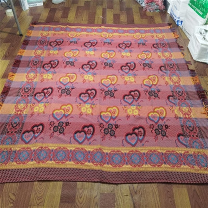 老式线毯子结婚春秋毯新老款线毯随身毯子沙发巾床单加厚空调毯大