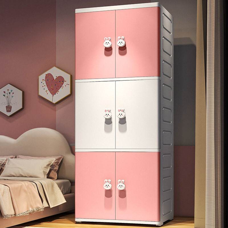 加厚儿童衣柜储物柜整理箱家用卧室可挂置物加高抽屉式卡通收纳柜